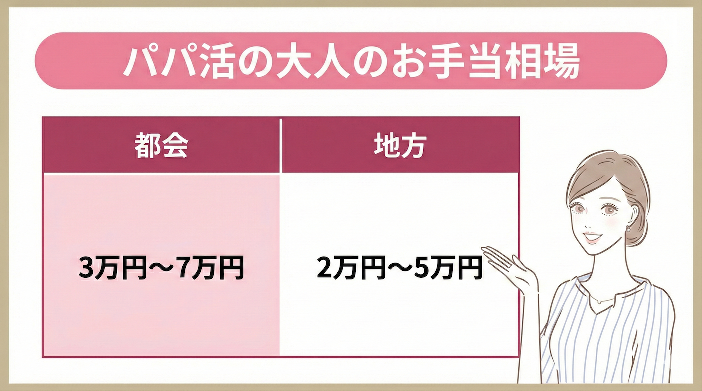 パパ活の大人のお手当相場