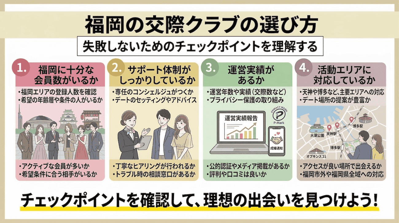 福岡の交際クラブの選び方