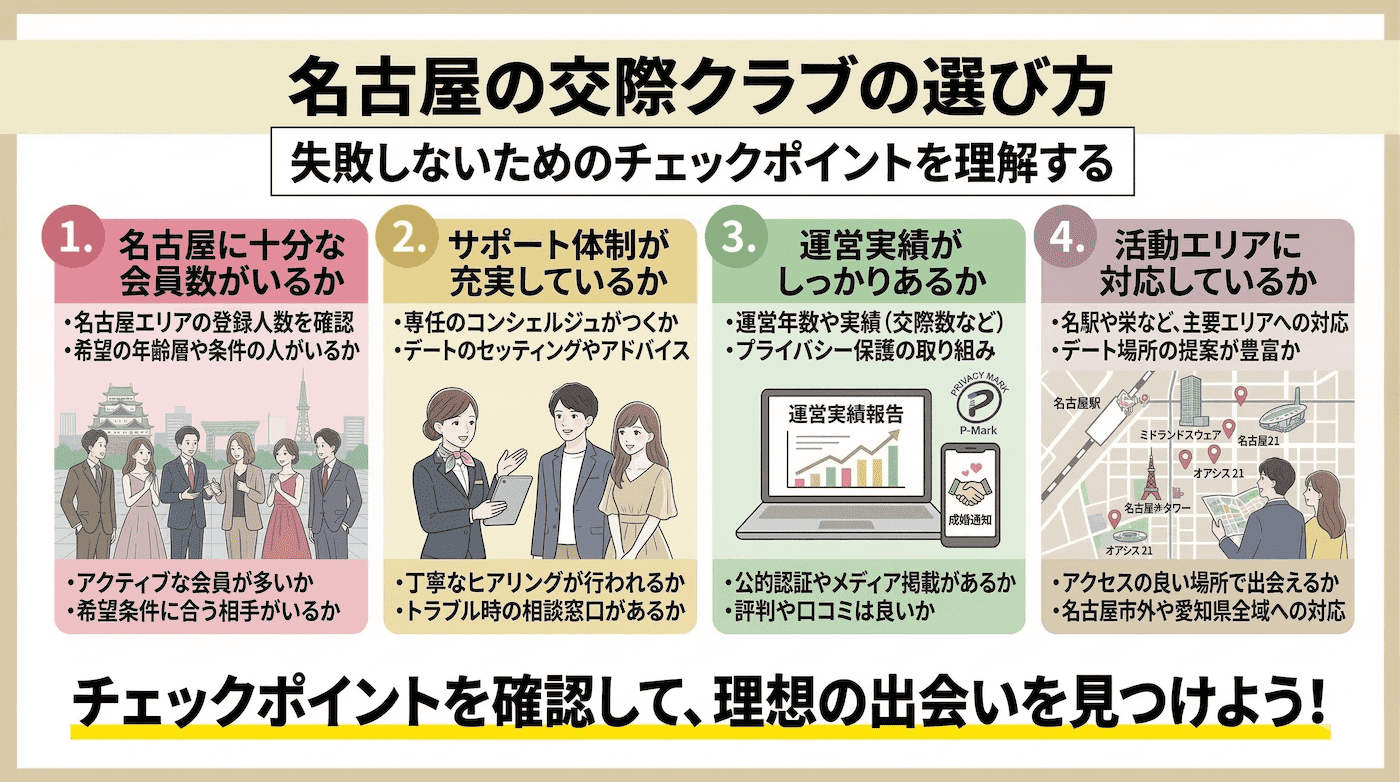 名古屋の交際クラブの選び方