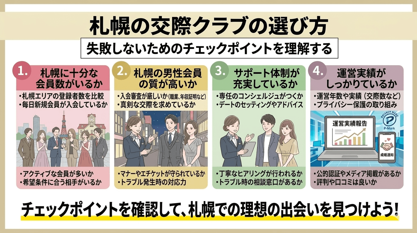 札幌の交際クラブの選び方