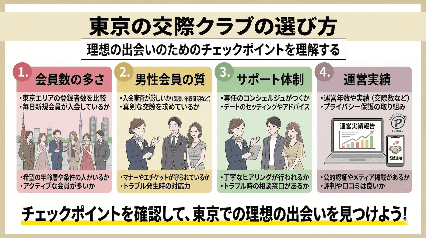 東京の交際クラブの選び方