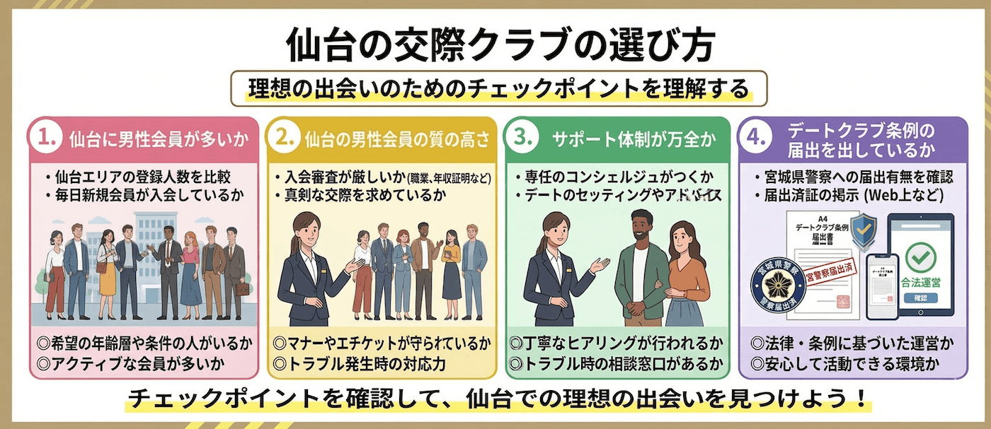 仙台の交際クラブの選び方