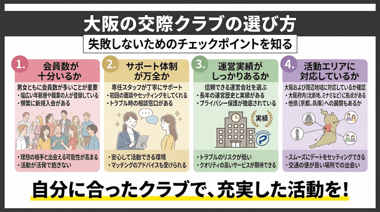 大阪の交際クラブの選び方