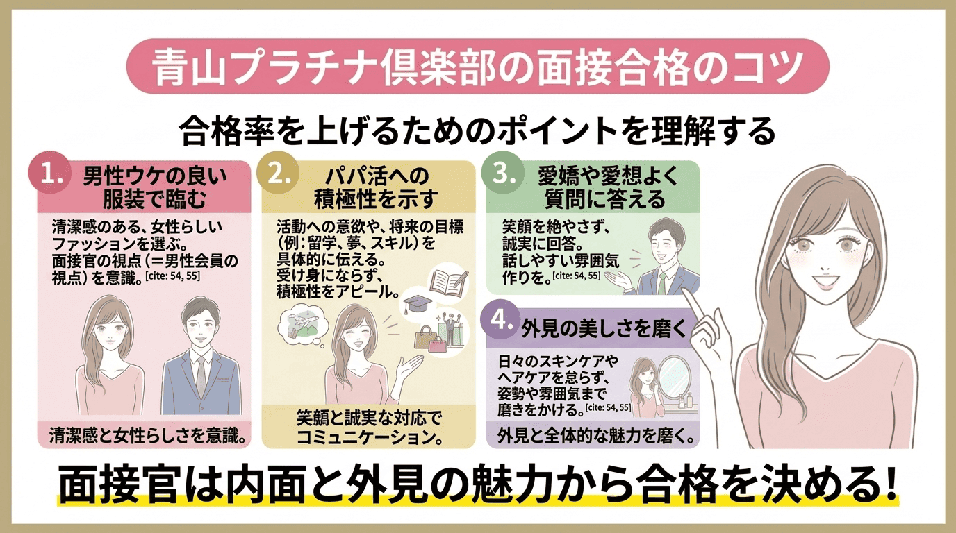 青山プラチナ倶楽部の面接合格のコツ