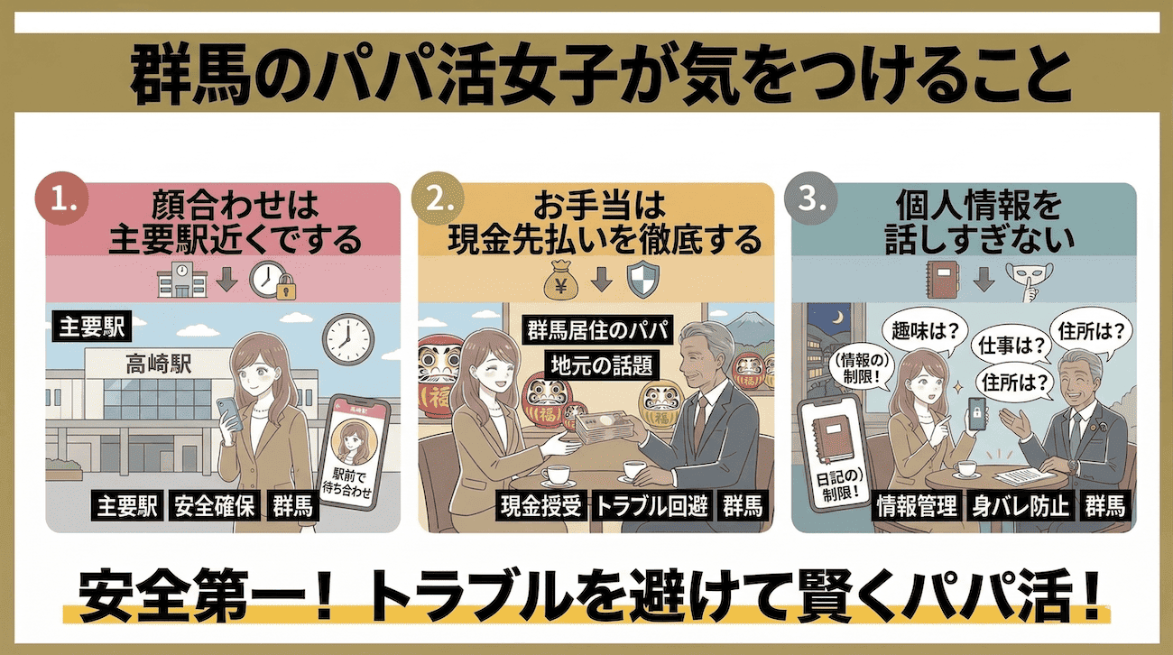 群馬のパパ活女子が気をつけること