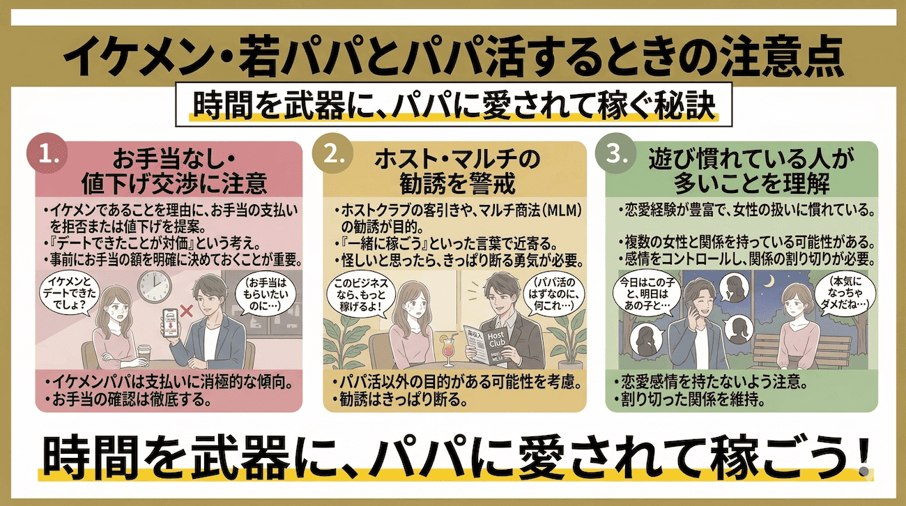 イケメン・若パパとパパ活するときの注意点