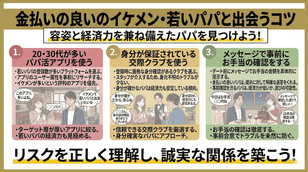 余裕のあるイケメン・若いパパと出会うコツ