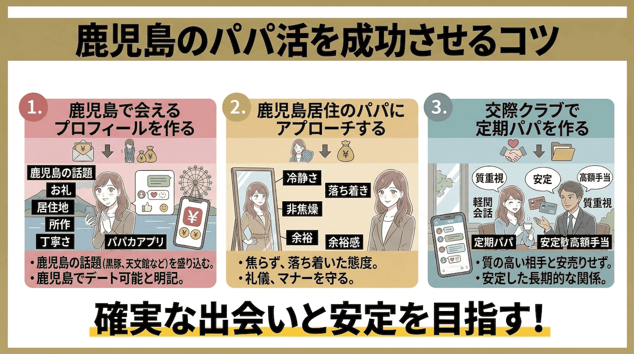 鹿児島のパパ活を成功させるコツ