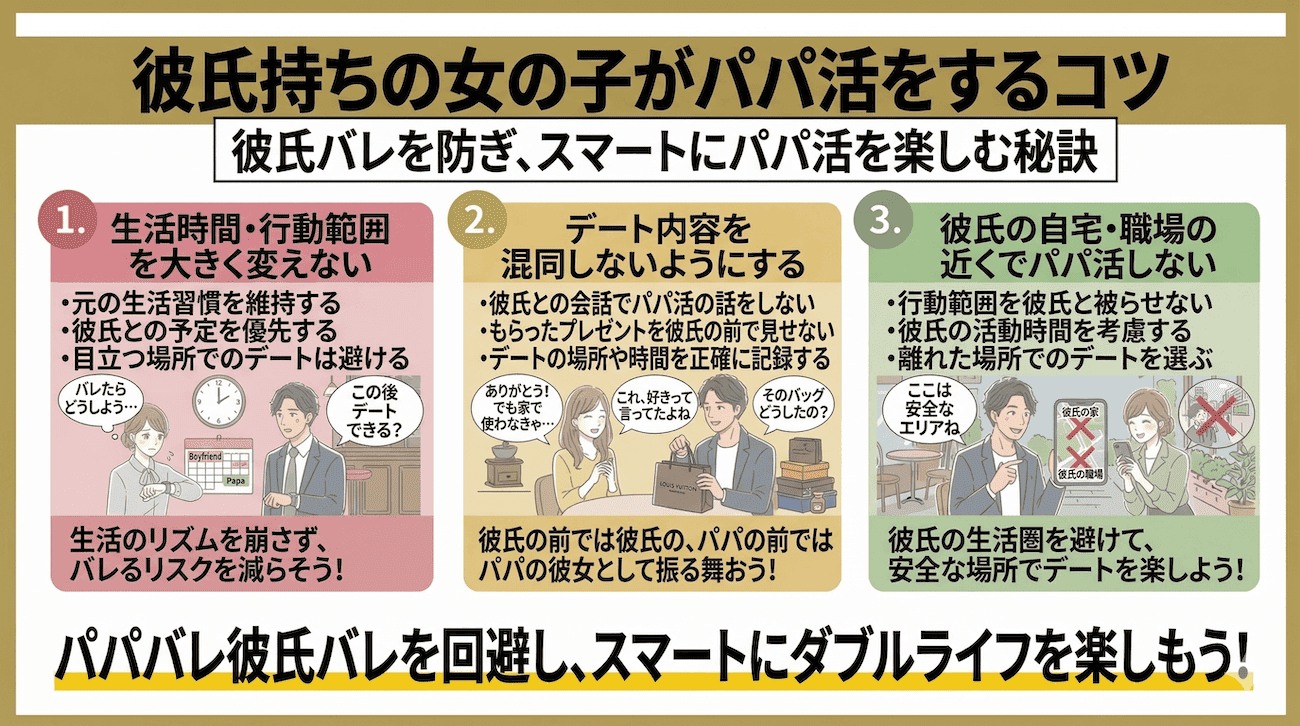 彼氏持ちの女の子がパパ活をするコツ