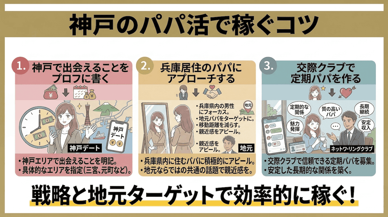 神戸のパパ活で稼ぐコツ