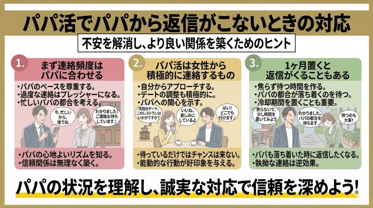 パパ活でパパから返信がこないときの対応