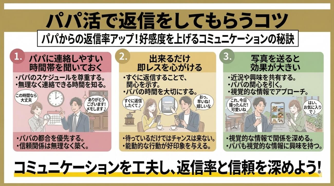 パパ活で返信をしてもらうコツ