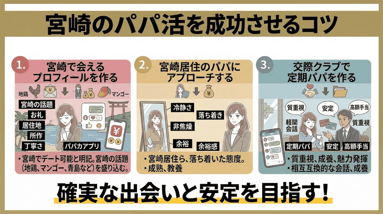 宮崎のパパ活を成功させるコツ