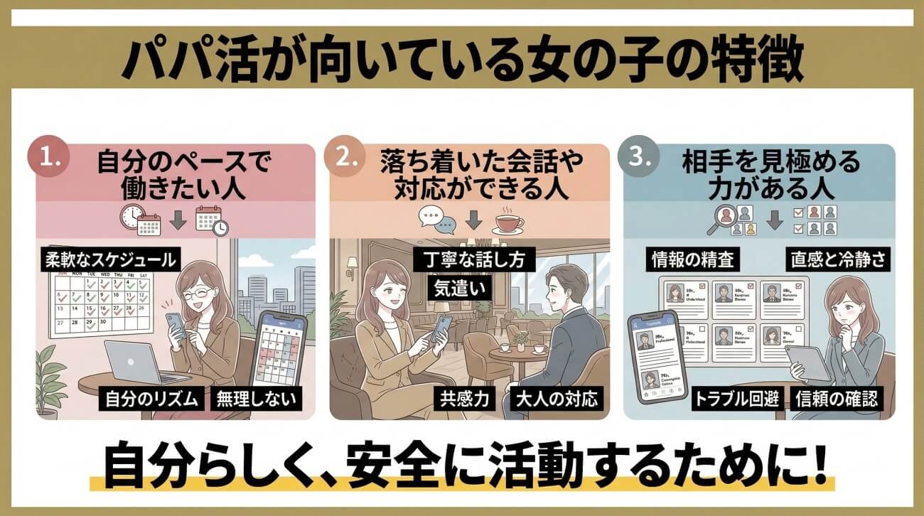 パパ活が向いている女の子の特徴