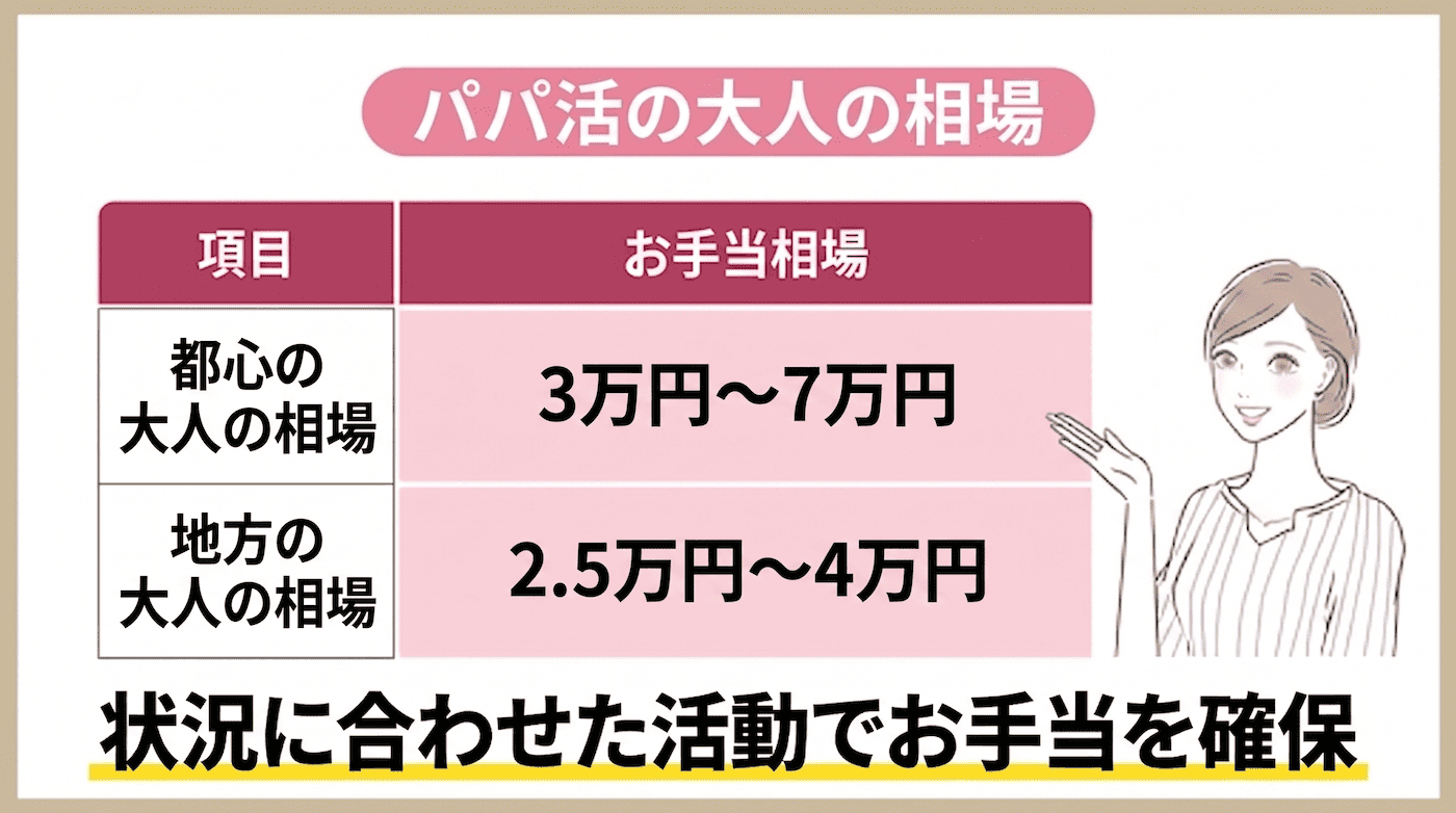 パパ活の大人の相場・条件