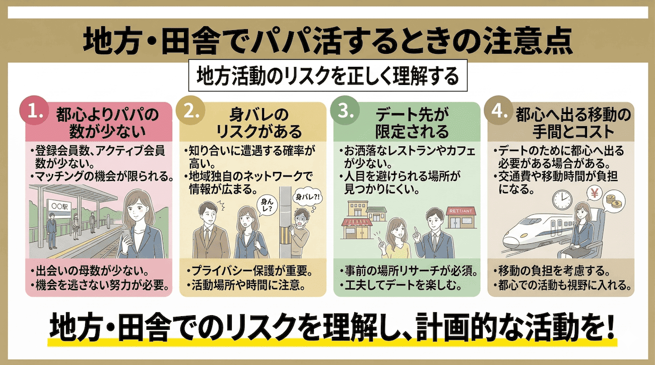 地方・田舎でパパ活するときの注意点