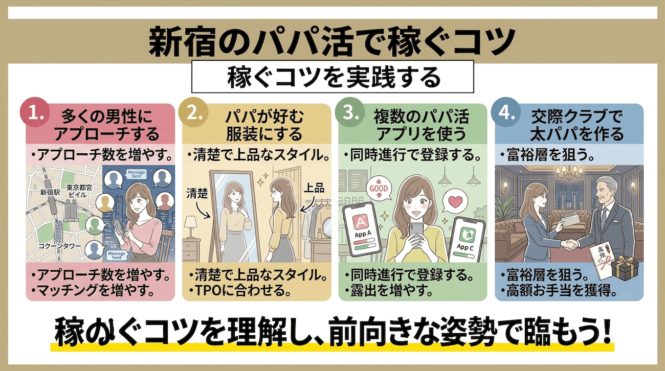 新宿のパパ活で稼ぐコツ