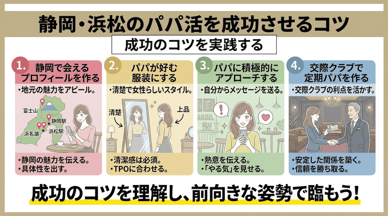 静岡・浜松のパパ活を成功させるコツ