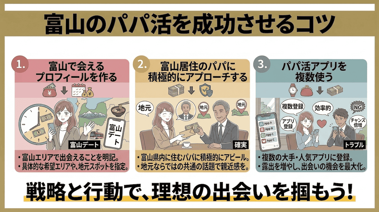 富山のパパ活を成功させるコツ