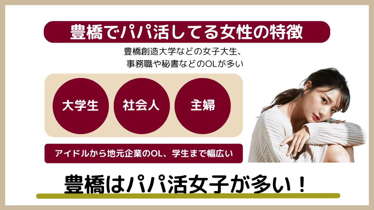 豊橋でパパ活している女性