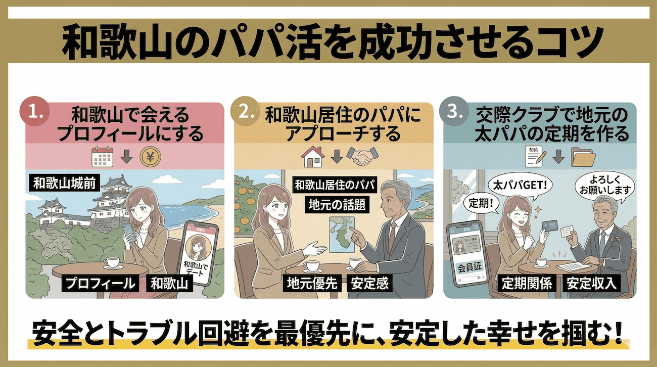 和歌山のパパ活を成功させるコツ