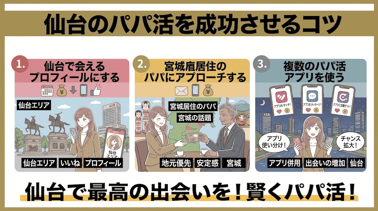 仙台のパパ活を成功させるコツ