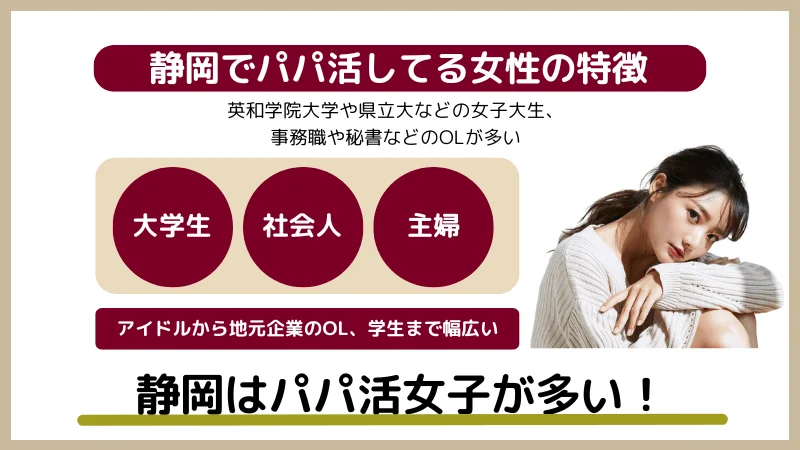 静岡・浜松のパパ活女子の特徴