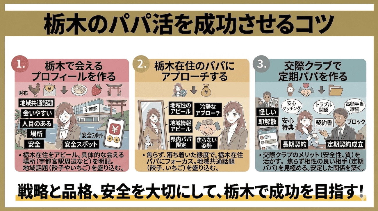 栃木のパパ活を成功させるコツ