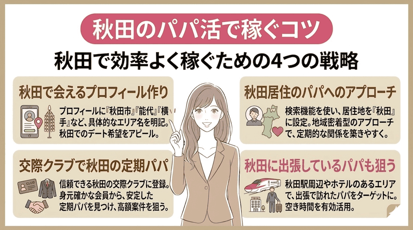 秋田のパパ活で稼ぐコツ