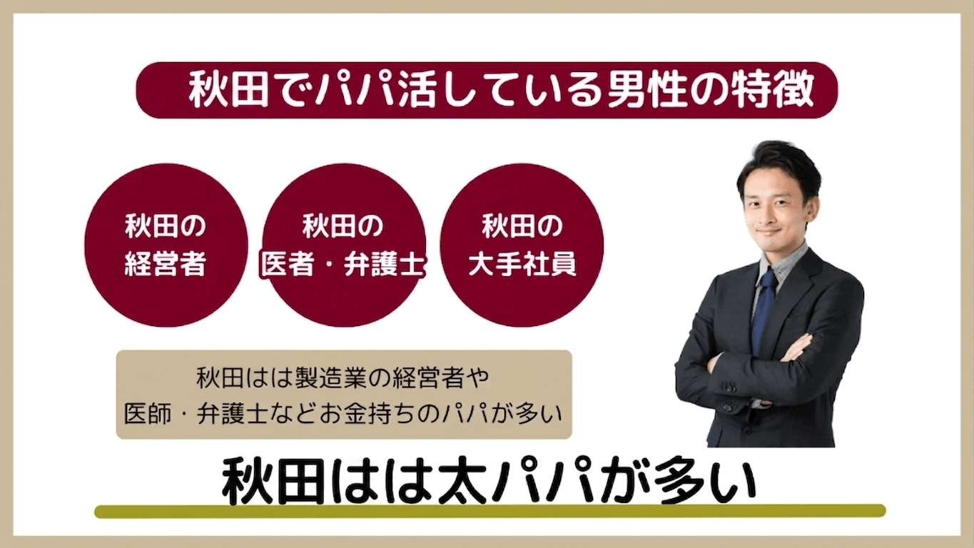 秋田でパパ活している男性の特徴