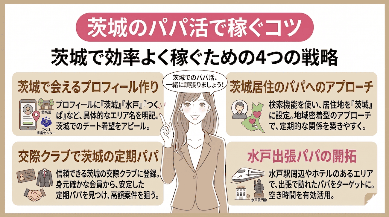 茨城のパパ活で稼ぐコツ