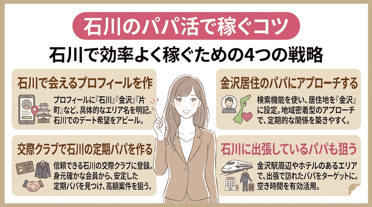 石川のパパ活で稼ぐコツ