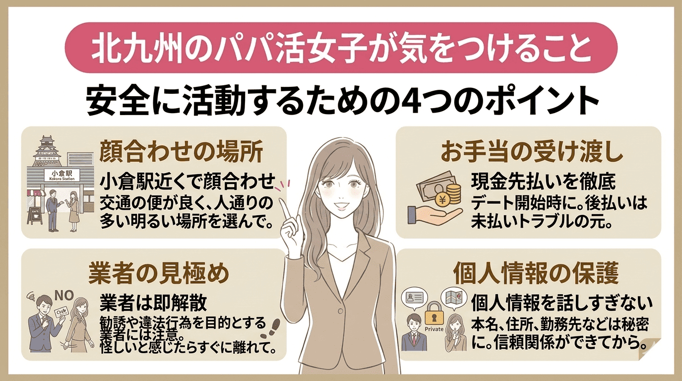 北九州のパパ活女子が気をつけること