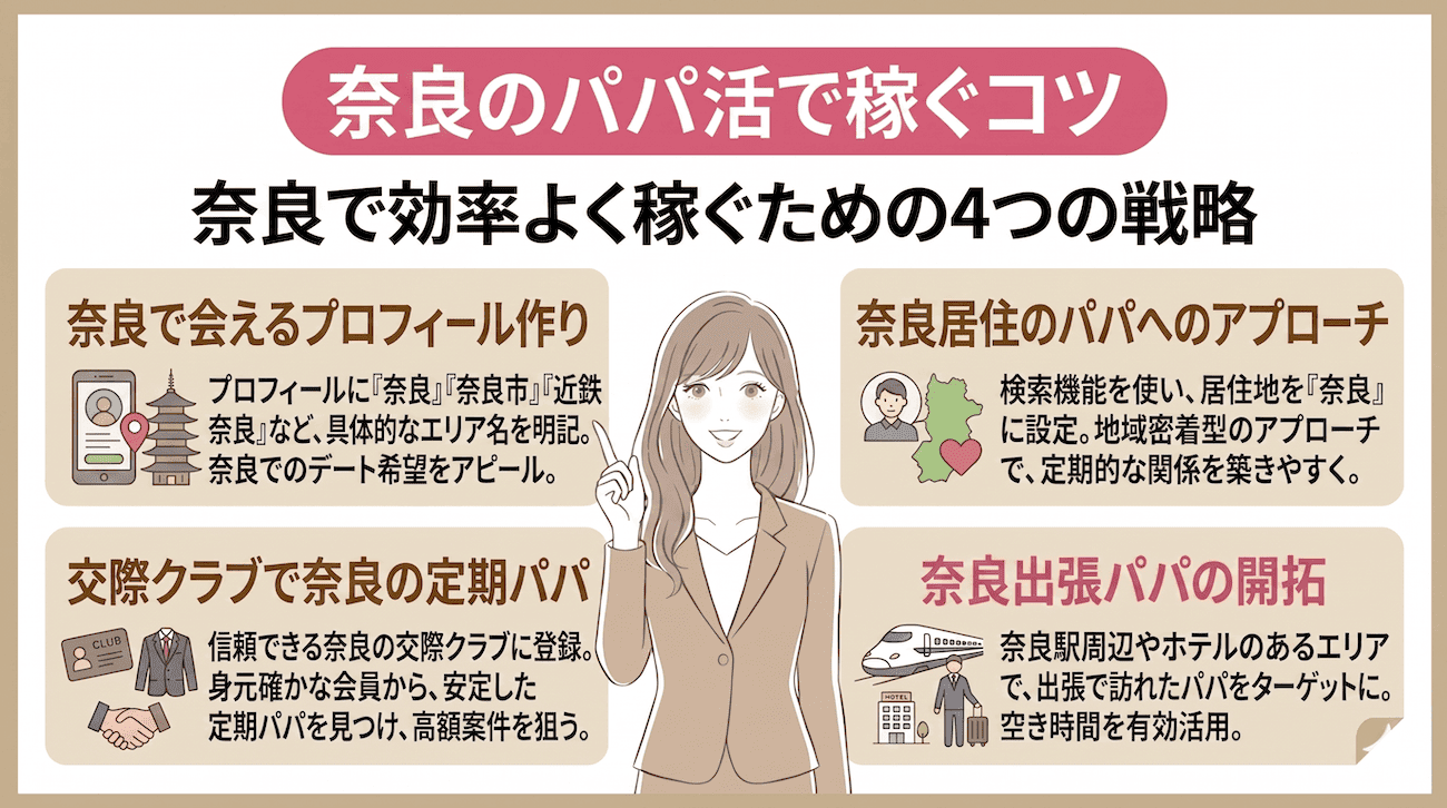 奈良のパパ活で稼ぐコツ