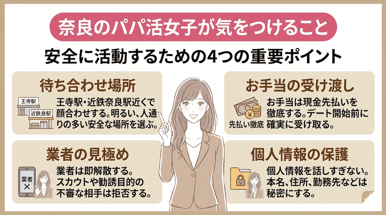 奈良のパパ活女子が気をつけること