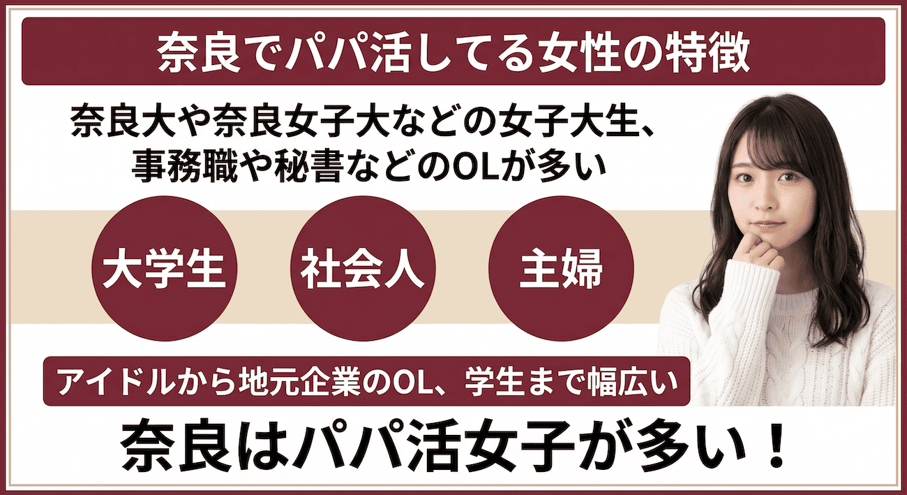 奈良でパパ活している女性の特徴