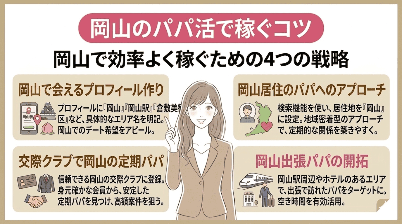 岡山のパパ活で稼ぐコツ