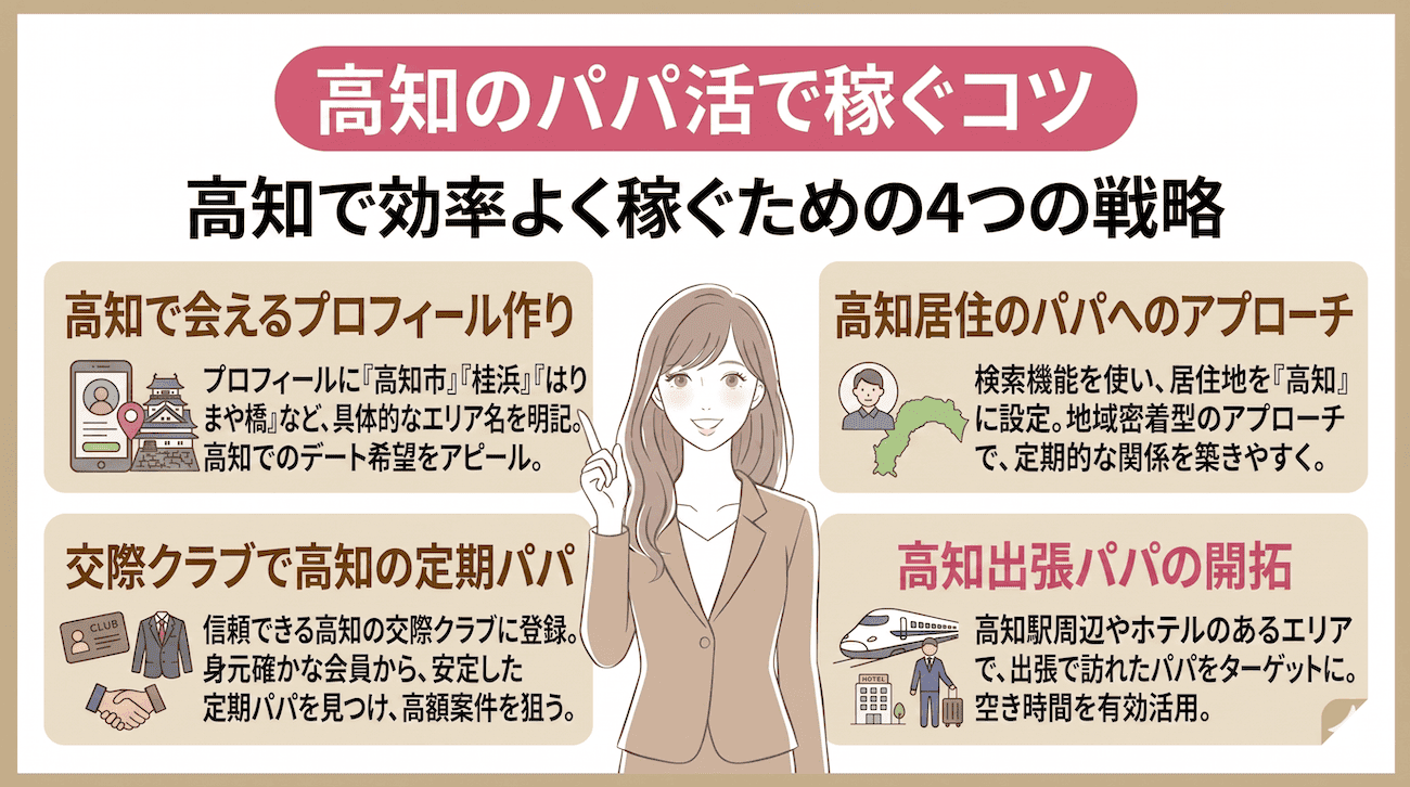 高知のパパ活で稼ぐコツ