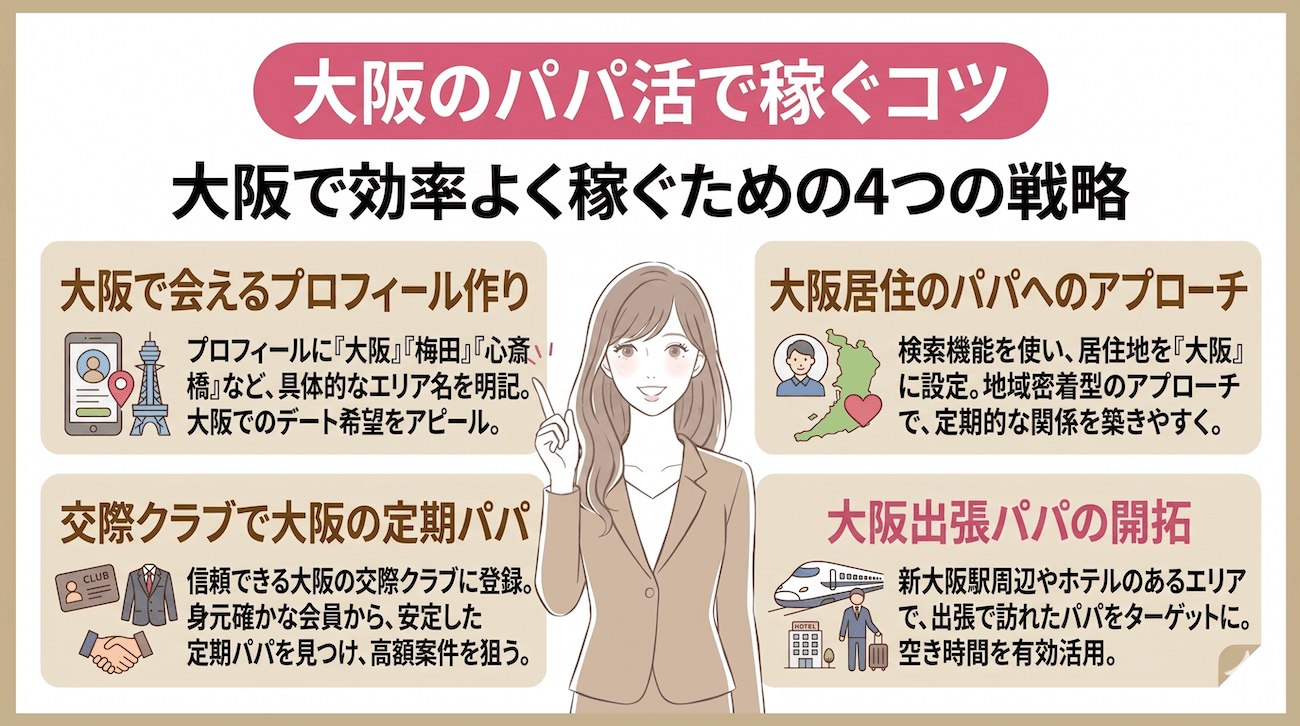 大阪のパパ活で稼ぐコツ