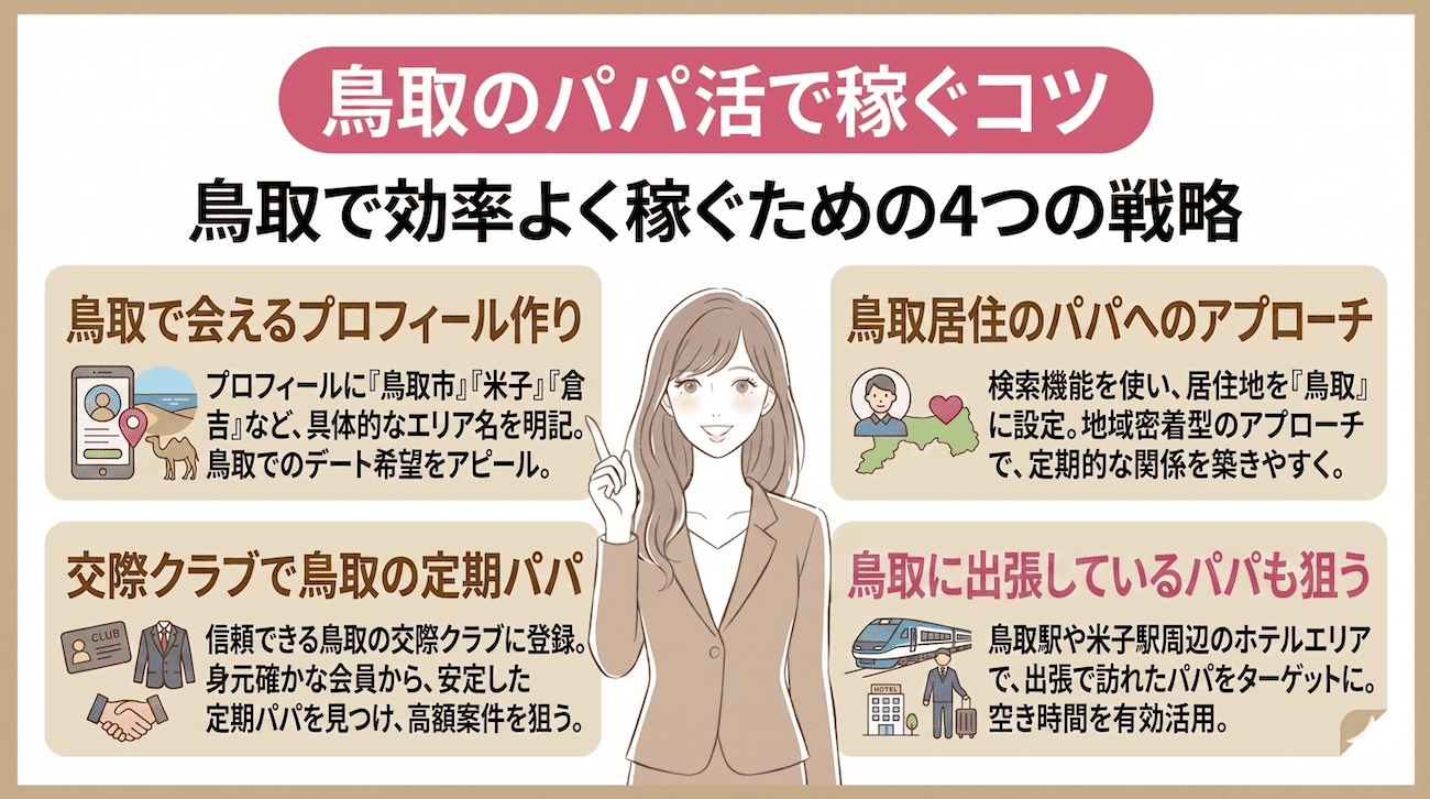 鳥取のパパ活で稼ぐコツ