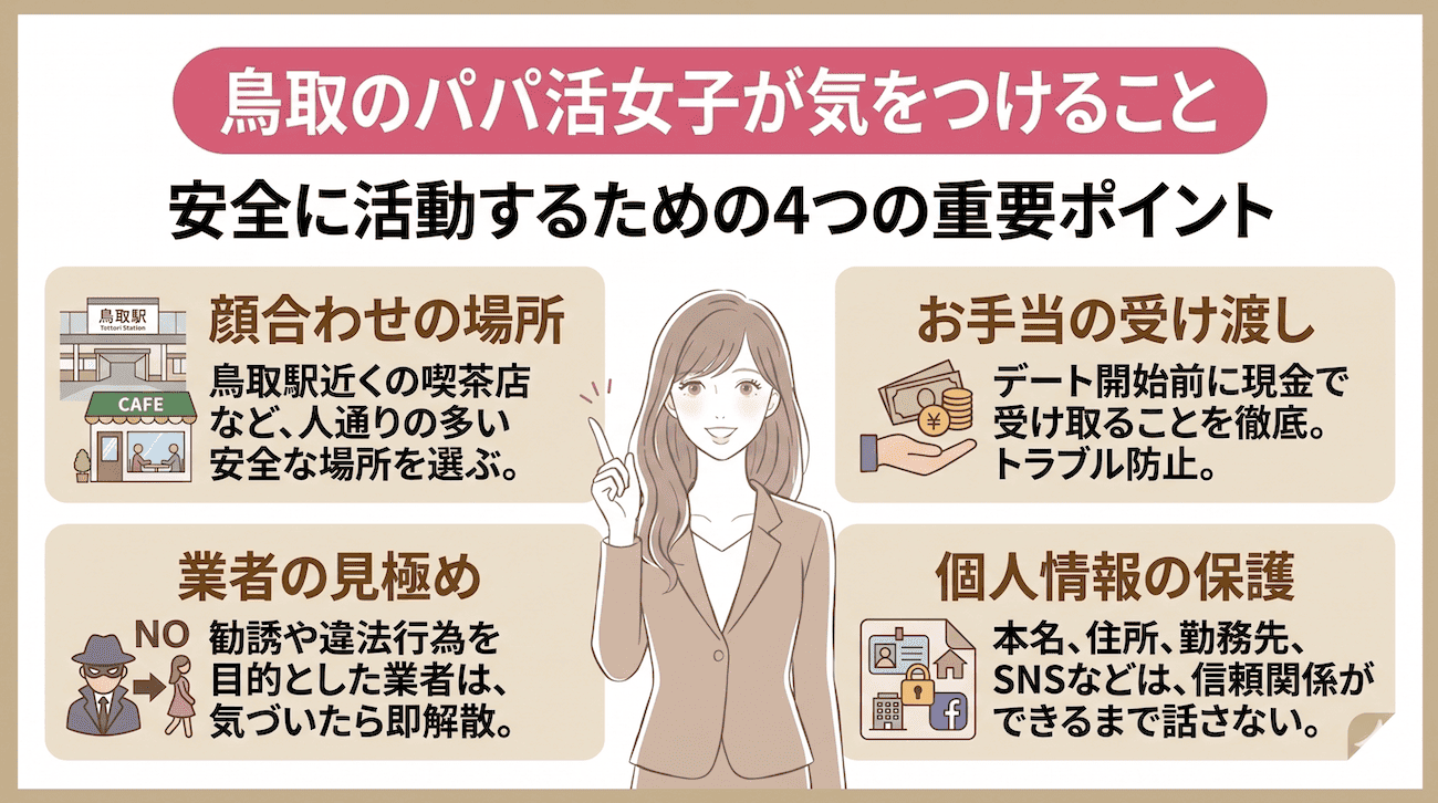 鳥取のパパ活女子が気をつけること
