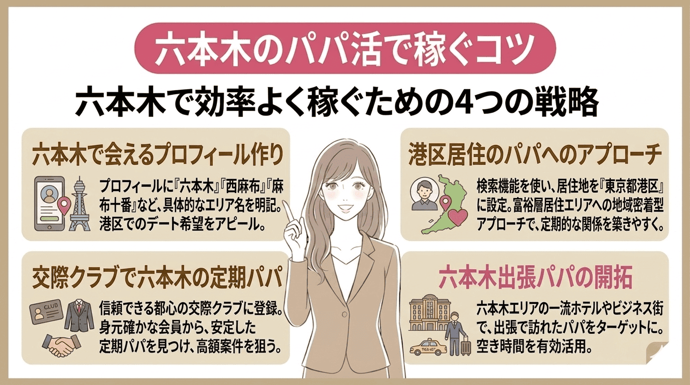 六本木のパパ活で稼ぐコツ