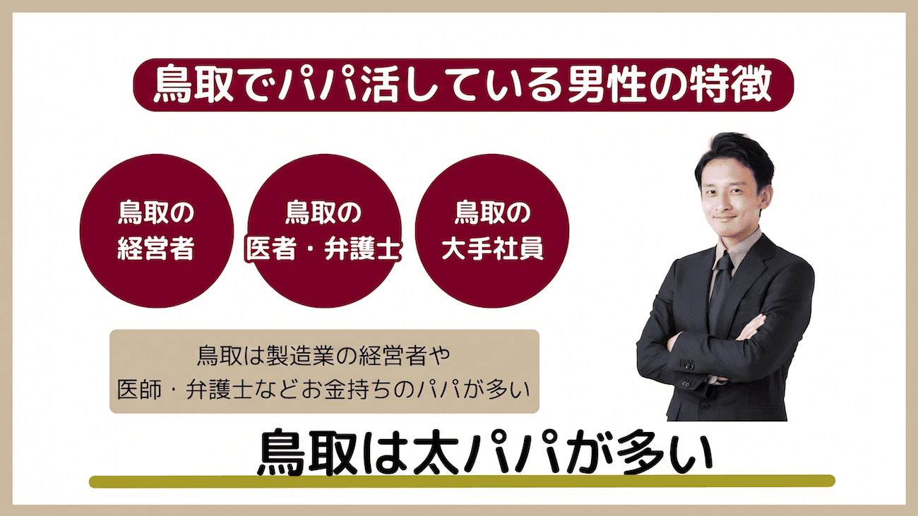 鳥取でパパ活している男性の特徴