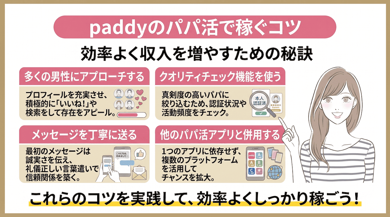 paddyのパパ活で稼ぐコツ