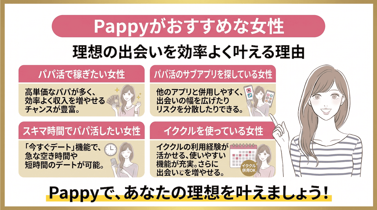 Pappyがおすすめな女性